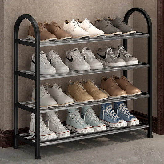 5/4/3/2 Layer Shoe Rack Organizer with Dust-proof Cover and Easy Assembly for Dormitories and Doors KN
